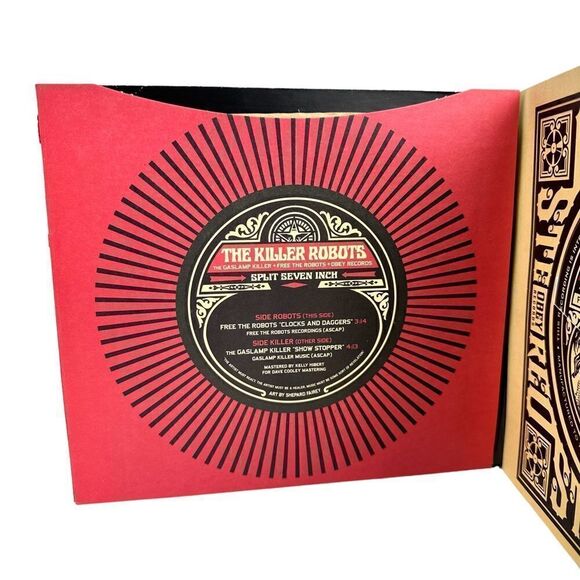 The Gaslamp Killer ‎Box Set 2008 Obey Records CD & 7in Shepard Fairey - Picture 2 of 8